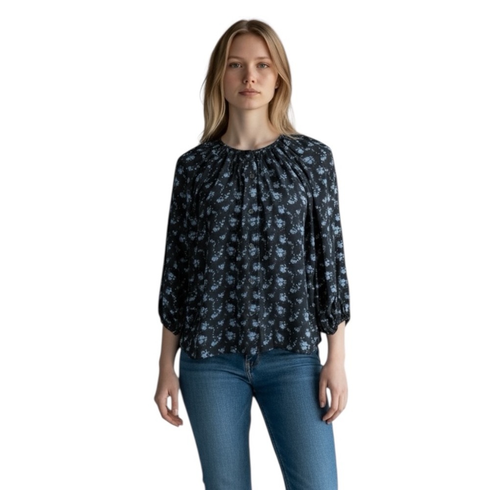 Tucker The Classic Silk Blouse In Desert Willow Floral